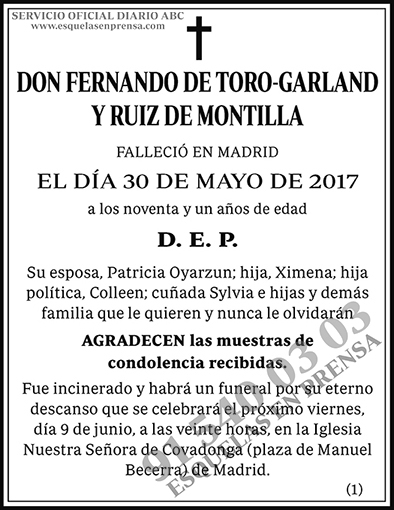 Fernando de Toro-Garland y Ruiz de Montilla